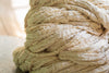 Close-up of undyed raw cotton in natural white
