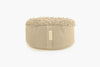 Natural undyed Ayurvedic Plain meditation cushion with a shaggy woven top
