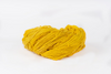 Skein of cotton plant-dyed with turmeric in bright golden yellow