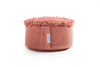 Ayurvastra meditation cushion in warm Sappanwood red plant dye, organic cotton cover with buckwheat filling