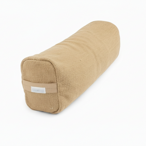 Ayurvastra pranayama pillow in golden Yellow Myrobalan plant dye, handloomed organic cotton cover with buckwheat filling