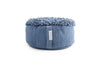 yurvastra meditation cushion in deep Indigo plant dye, organic cotton cover with buckwheat filling