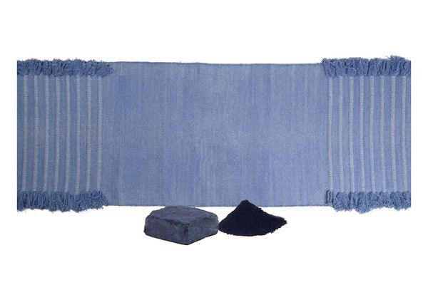 Ayurvastra yoga rug in Verdant Green plant dye, handloomed organic cotton with non-slip latex backing